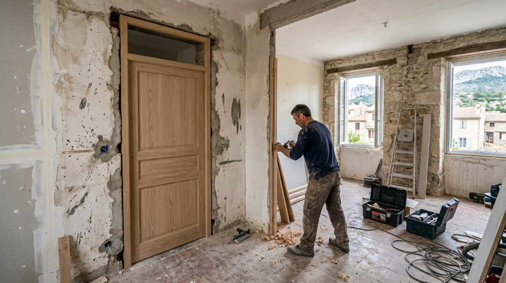 Bloc-porte sur mesure pour rénovation d'appartement à Roquevaire